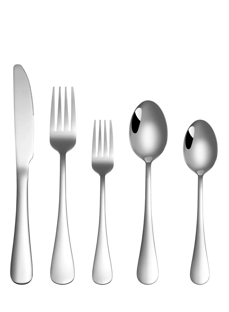 Clean and Crisp White Cutlery Ensemble