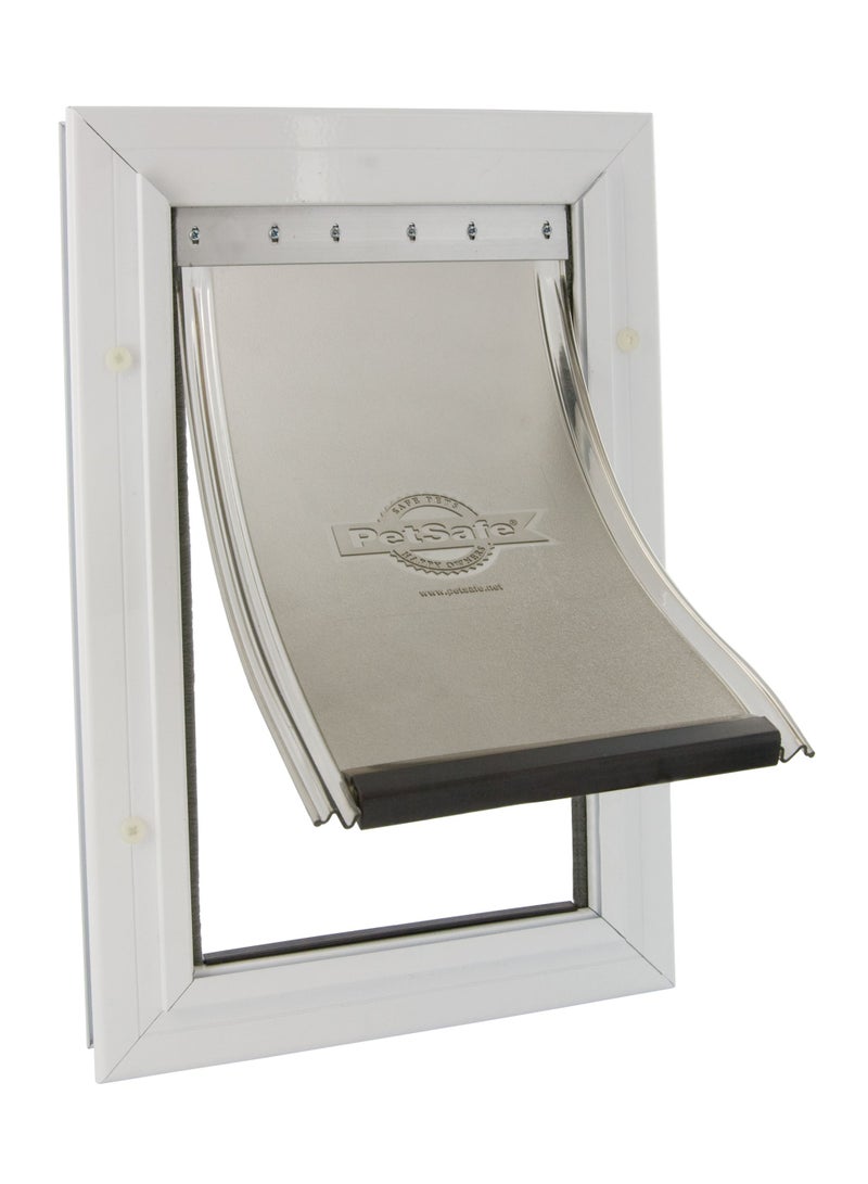 Aluminum Pet Door White Extra Large