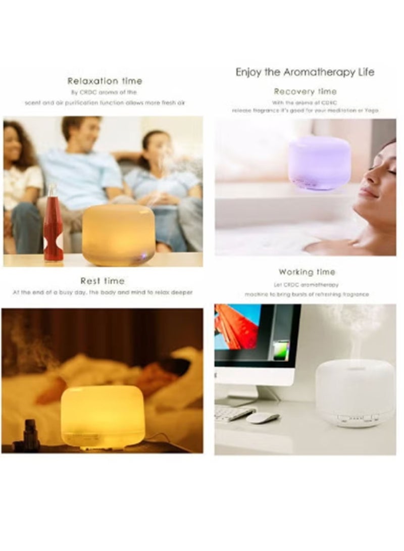 Aroma Diffuser Essential Oil Air Humidifier 7-Colour LED Light Lamp 500ml