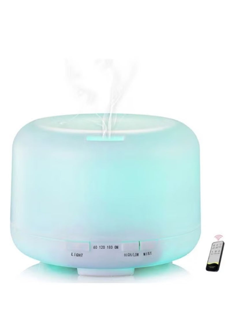 Aroma Diffuser Essential Oil Air Humidifier 7-Colour LED Light Lamp 500ml