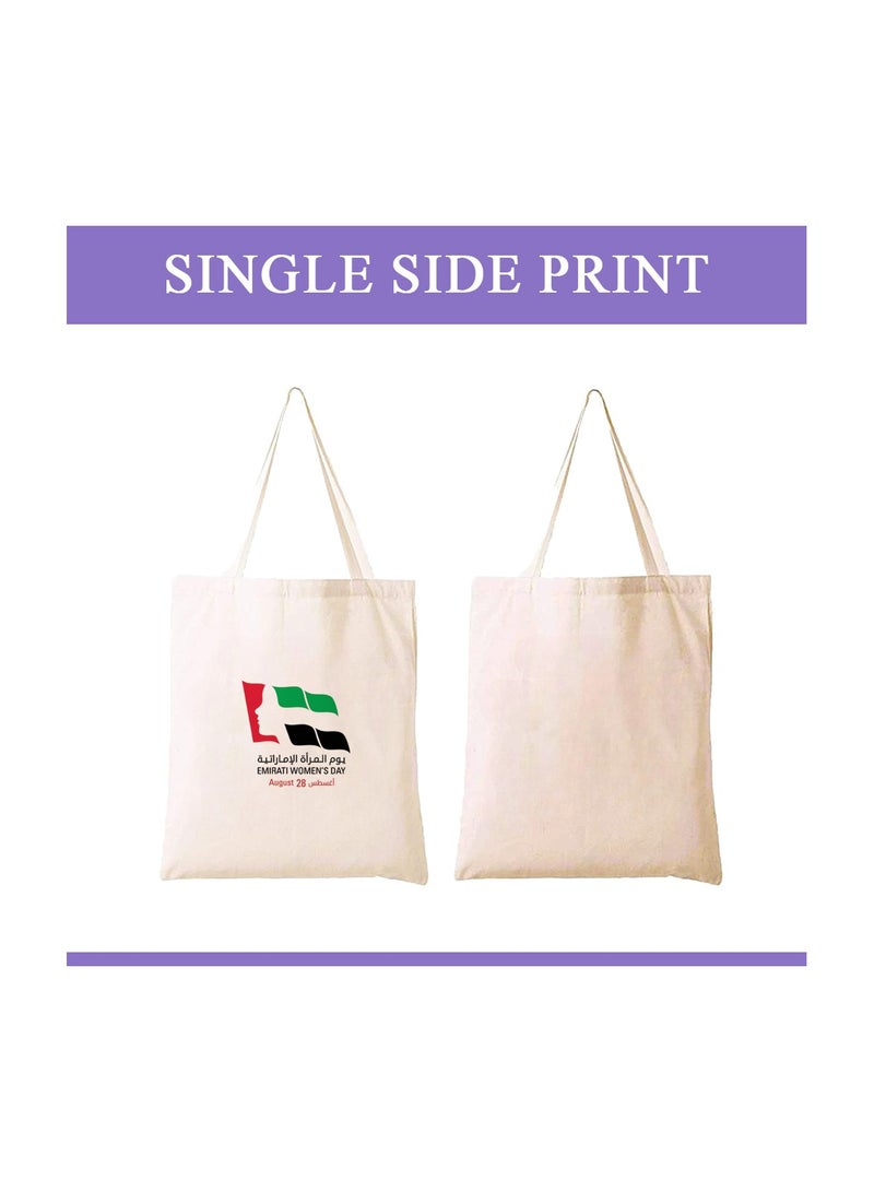 Emirati Womens Day Eco-Friendly Cotton Bag – Celebrate Emirati Women with this Stylish and Durable Reusable Bag – Perfect for Daily Use, Shopping, and Gifting