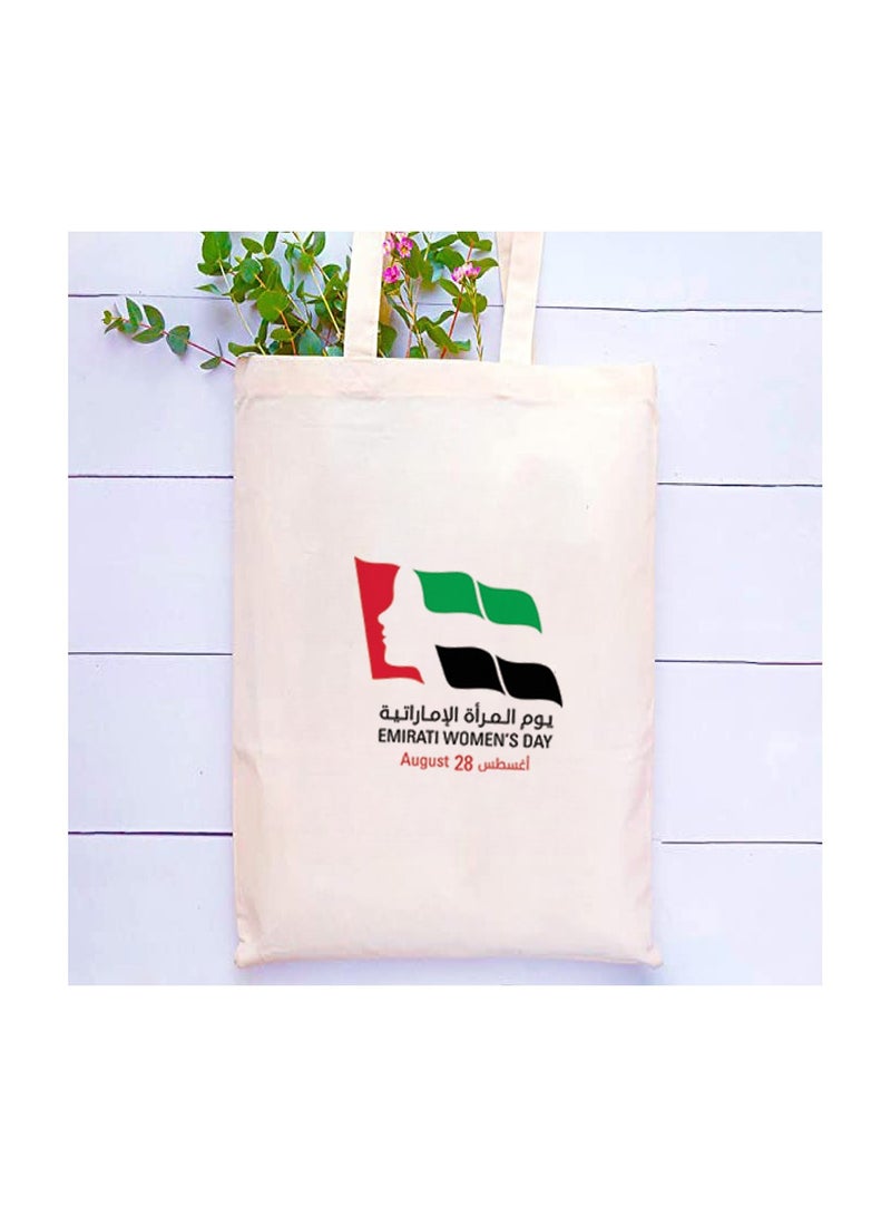 Emirati Womens Day Eco-Friendly Cotton Bag – Celebrate Emirati Women with this Stylish and Durable Reusable Bag – Perfect for Daily Use, Shopping, and Gifting