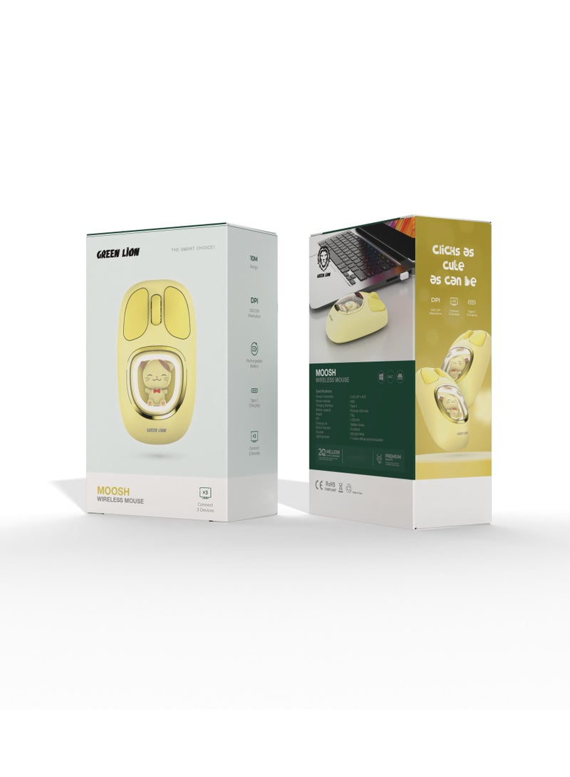 Moosh Wireless Mouse - Yellow