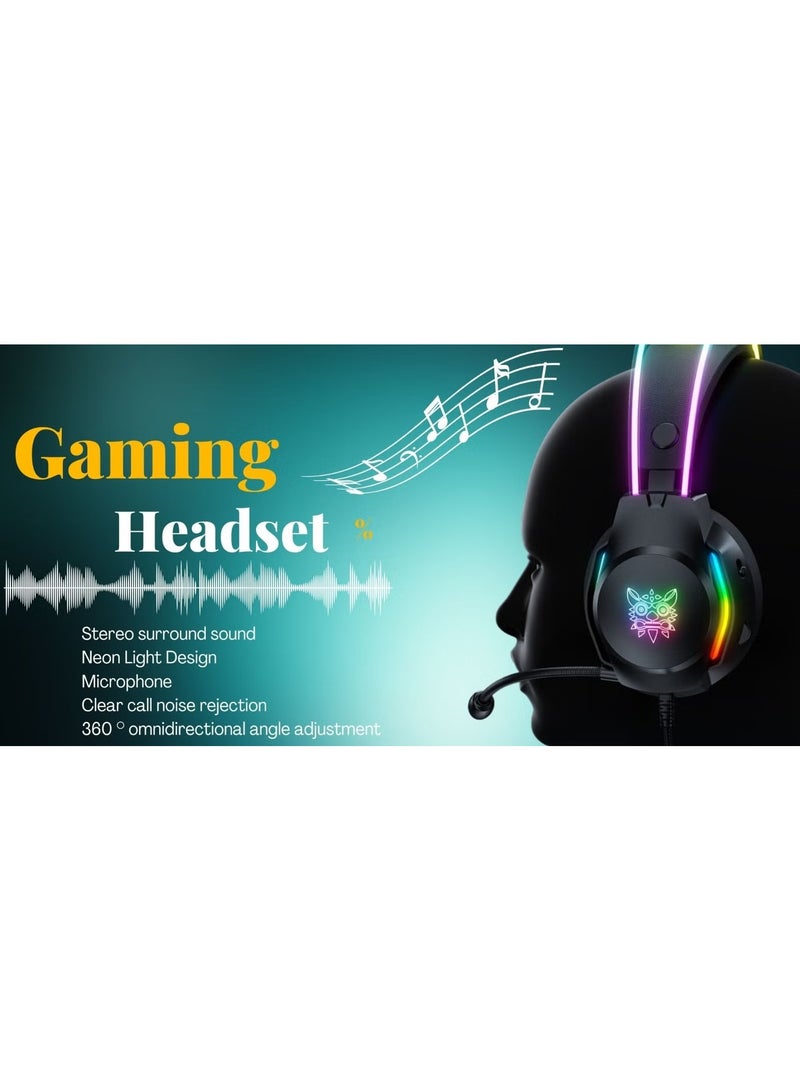 X26 Gaming Headset Over-Ear Gaming Wired Headphones with Mic for PS4/PS5/XOne/XSeries/NSwitch/PC