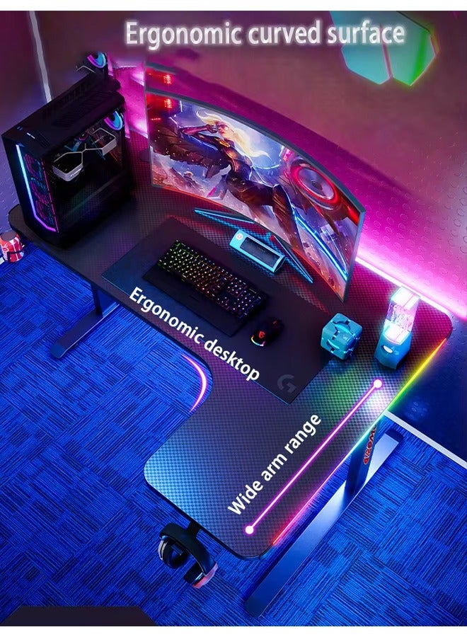 Ergonomic Gaming and Computer Desk with LED Lights 160 CM