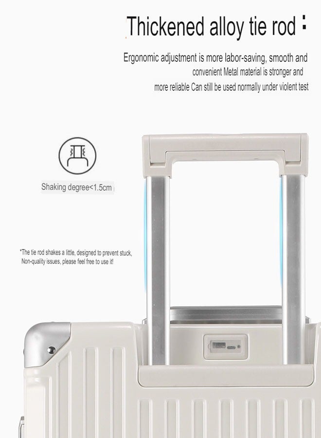 Premium Expandable Aluminum Frame & PC Suitcase With USB charging port and C type 20 Inch