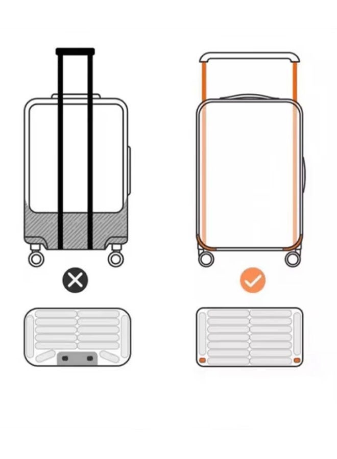 Premium Expandable Aluminum Frame & PC Suitcase with Broad Handle 24 Inch