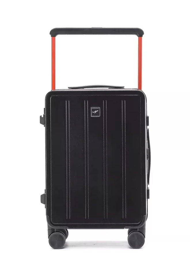 Premium Expandable Aluminum Frame & PC Suitcase with Broad Handle 24 Inch