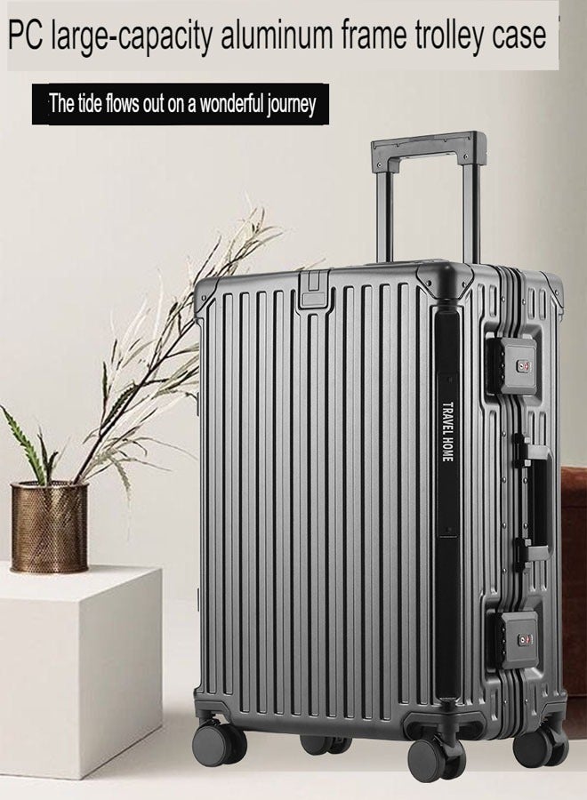 Premium Expandable Aluminum Frame & PC Suitcase With USB charging port and C type 24 Inch