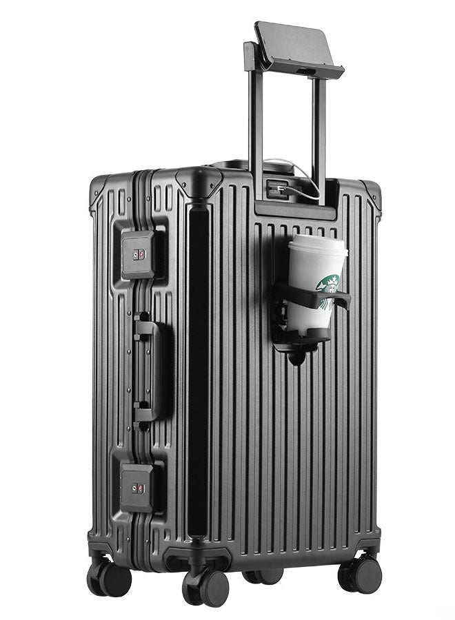 Premium Expandable Aluminum Frame & PC Suitcase With USB charging port and C type 24 Inch