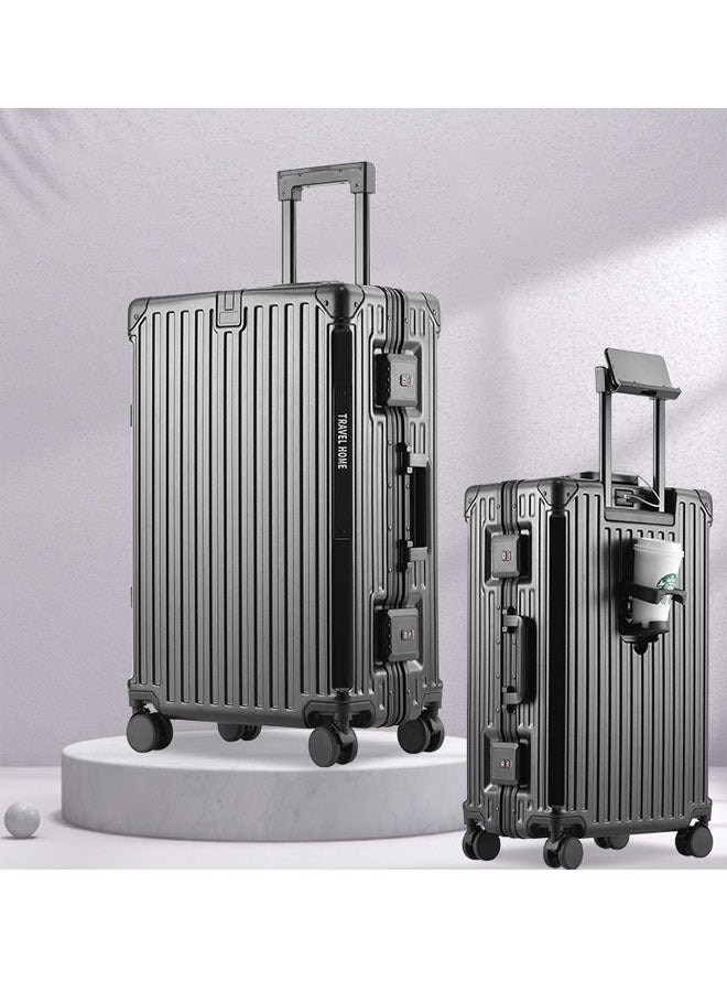 Set Of 2 Premium Expandable Aluminum Frame & PC Suitcase With USB charging port and C type 20 & 28 Inch