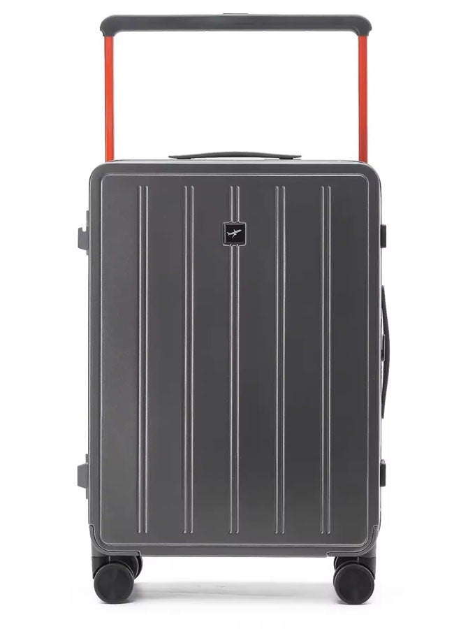 Premium Expandable Aluminum Frame & PC Suitcase with Broad Handle 24 Inch