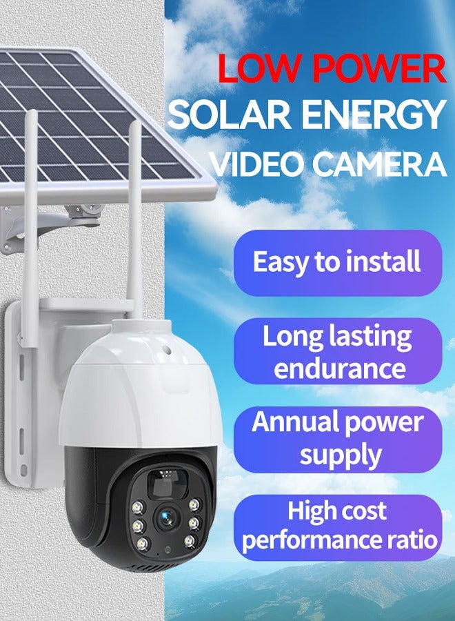 Solar monitoring PTZ ball machine wireless WIFI camera 4G remote full-color night vision high-definition camera