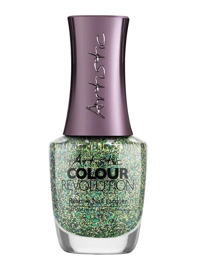 Nail Design Nl-Greed, Green Glitter, 15ml