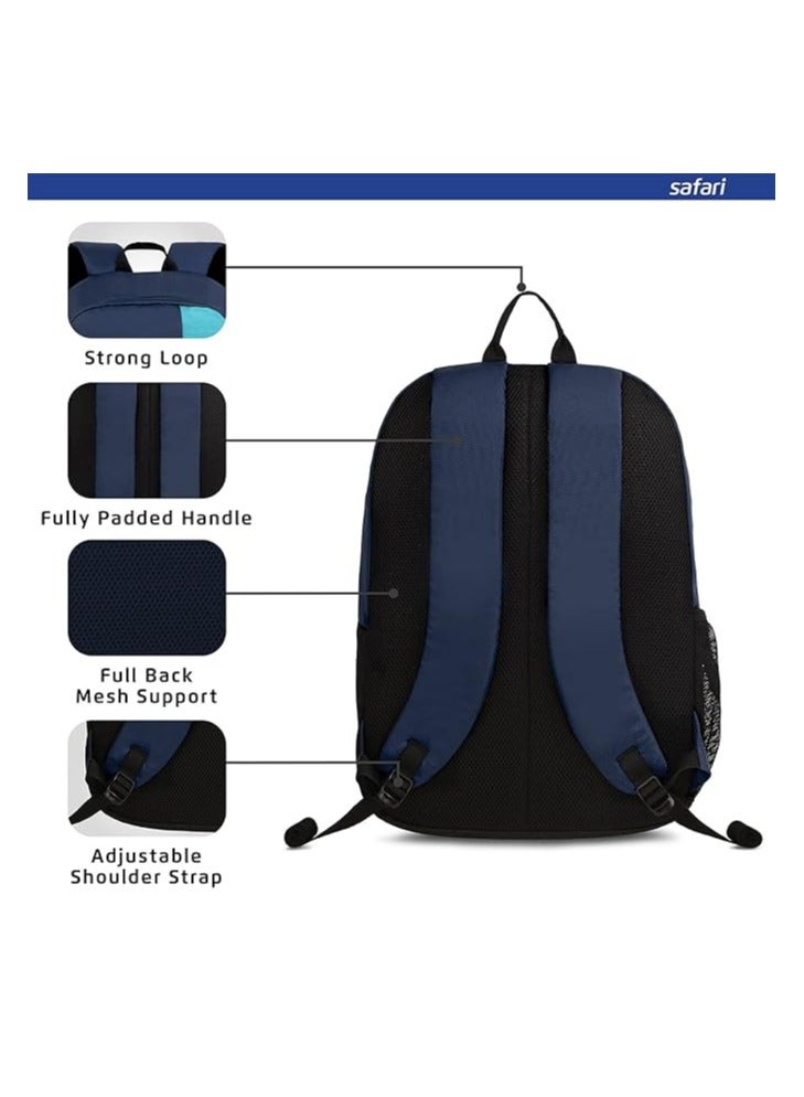 Safari Spartan 21 Ltrs Water Resistant Backpack - Blue, S (SPARTAN19CBBLU)