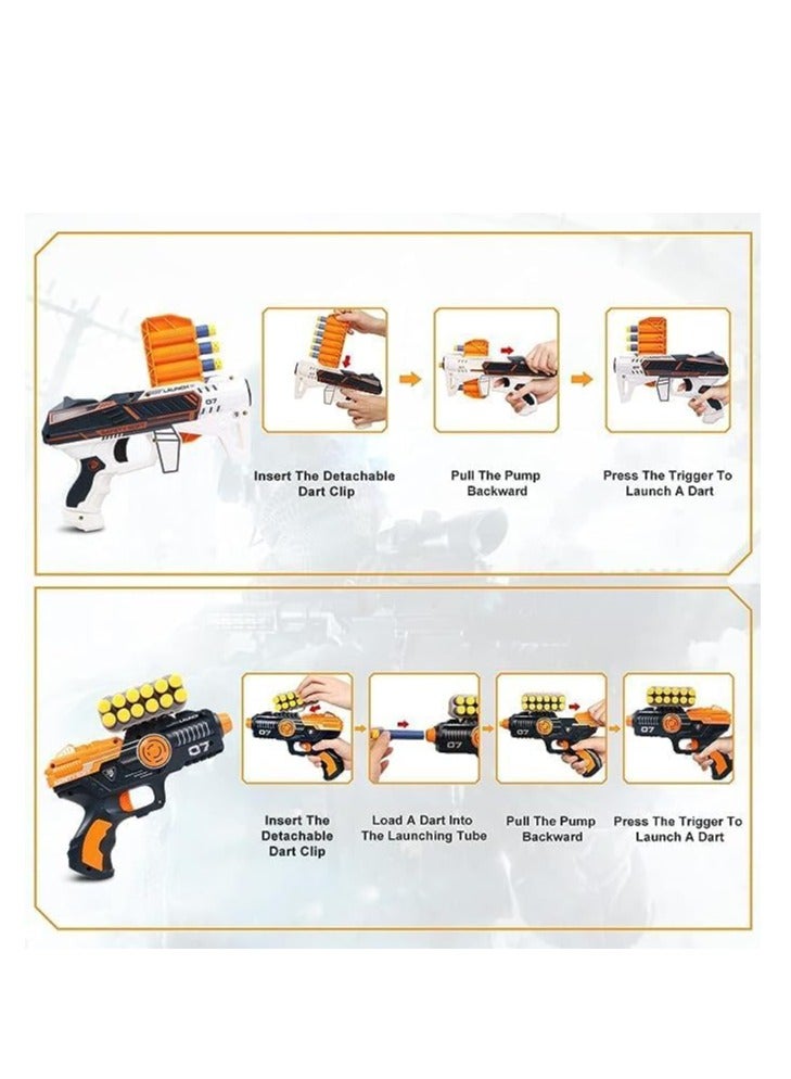 UKR Electronic Shooting Target Toy – Round Digital Scoring Game for Boys Ages 5-10+ with 2 Foam Dart Blasters – Fun Interactive Play