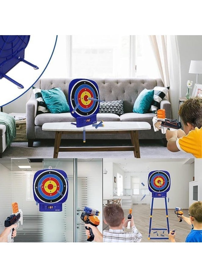 UKR Electronic Shooting Target Toy – Round Digital Scoring Game for Boys Ages 5-10+ with 2 Foam Dart Blasters – Fun Interactive Play