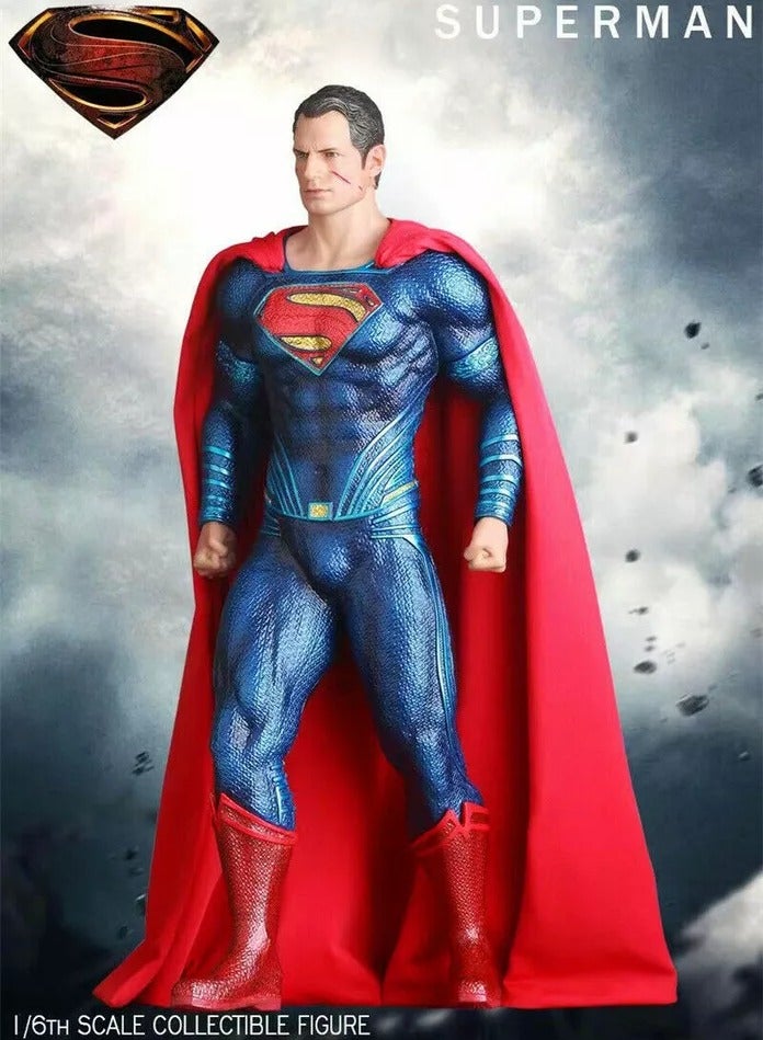 Superman Clark 1/6 Action Figure Toys Justice League PVC Statue Model Gift Boxed