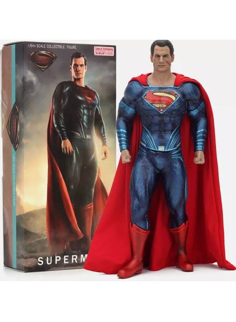 Superman Clark 1/6 Action Figure Toys Justice League PVC Statue Model Gift Boxed