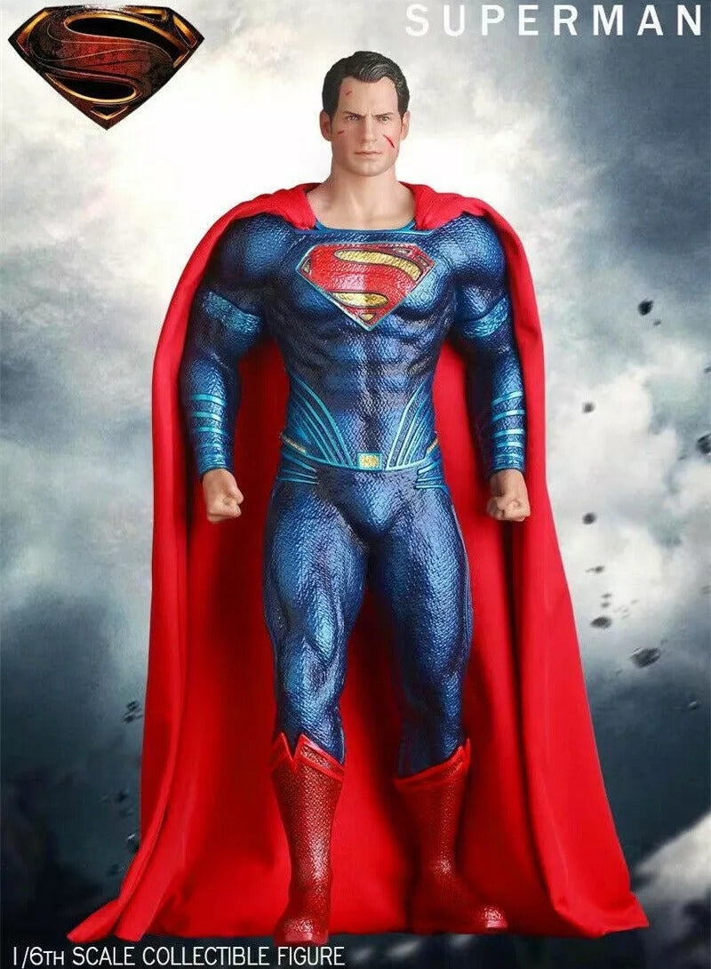 Superman Clark 1/6 Action Figure Toys Justice League PVC Statue Model Gift Boxed