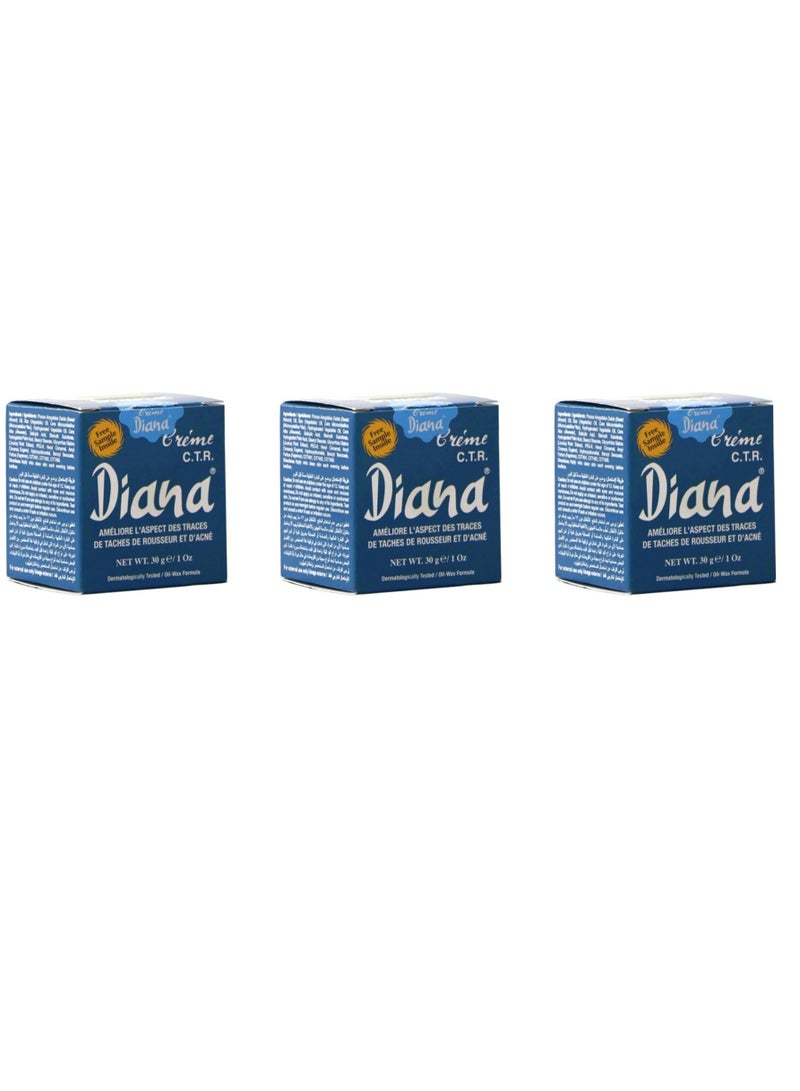 Pack Of 3 Diana Cream