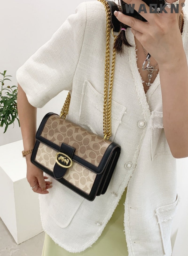 Women's Bag Trendy Chain Shoulder Bag High Quality Retro Small Wallet Ladies Leather Luxury Bag