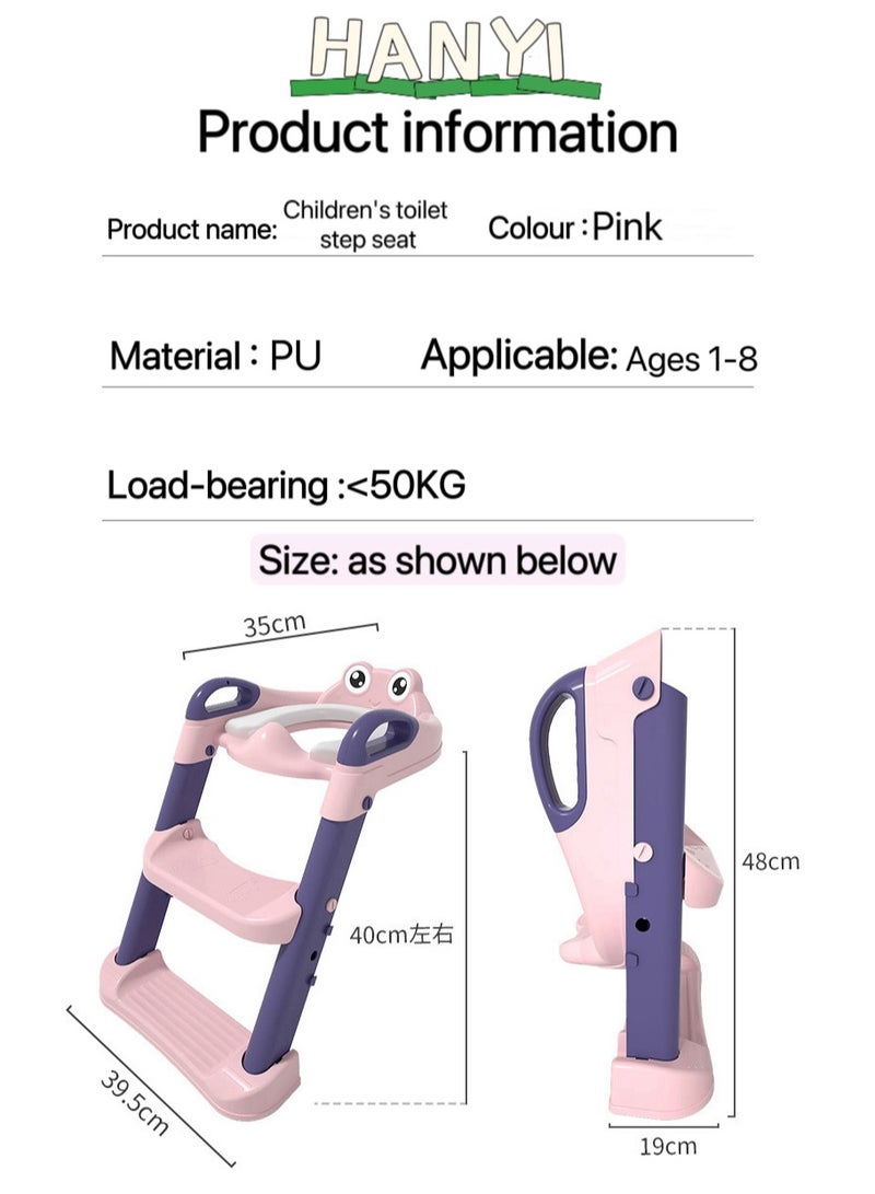 Baby step foot Girls Boys foldable pee bucket potty seat Children's toilet Stepped toilet seat with adjustable baby toilet training folding seat