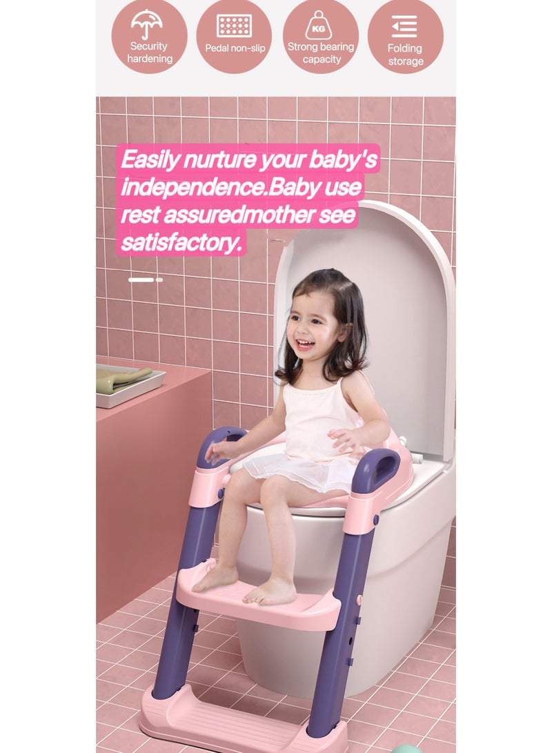 Baby step foot Girls Boys foldable pee bucket potty seat Children's toilet Stepped toilet seat with adjustable baby toilet training folding seat