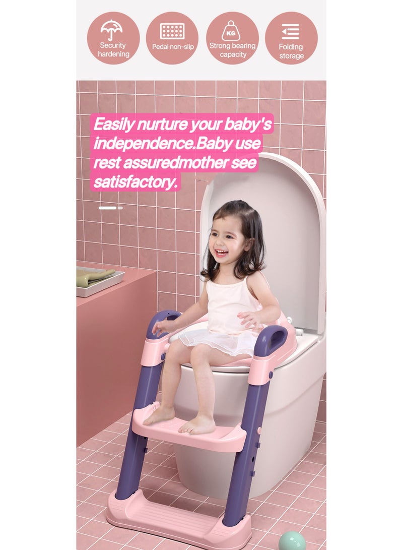 Baby step foot Girls Boys foldable pee bucket potty seat Children's toilet Stepped toilet seat with adjustable baby toilet training folding seat