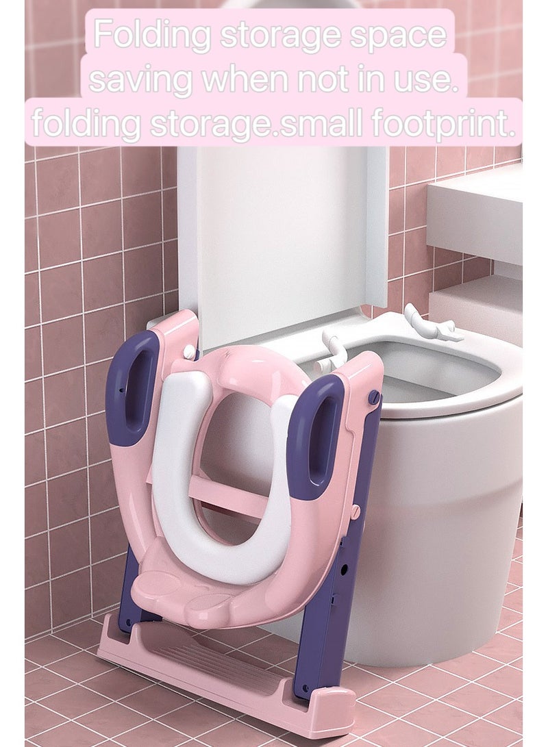 Baby step foot Girls Boys foldable pee bucket potty seat Children's toilet Stepped toilet seat with adjustable baby toilet training folding seat