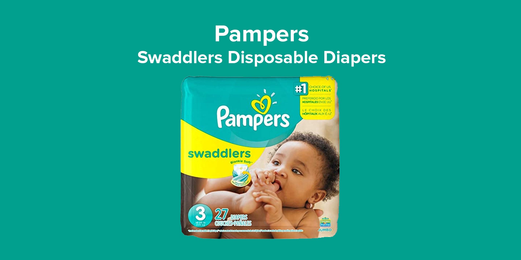 Swaddlers Disposable Diapers Size 3, Jumbo Pack, 27 Count