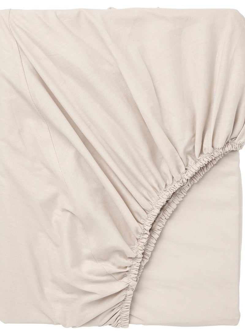 Fitted Sheet Beige 180X200 Cm