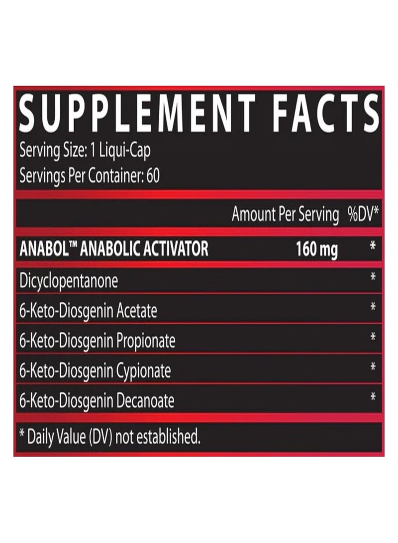 Nutrex, Anabol Hardcore, Anabolic Activator, 60 Caps, 60 Servings