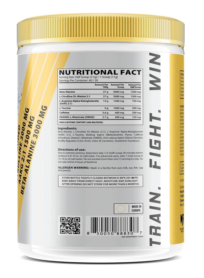 Musclerulz, Pre Rulz, Pre Workout, Mango, 330g, 30/60 Servings