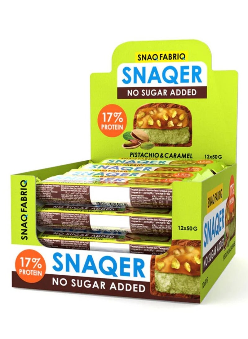 Snaq Fabriq, Protein Bar, Pistachio N Caramel, 12x50g