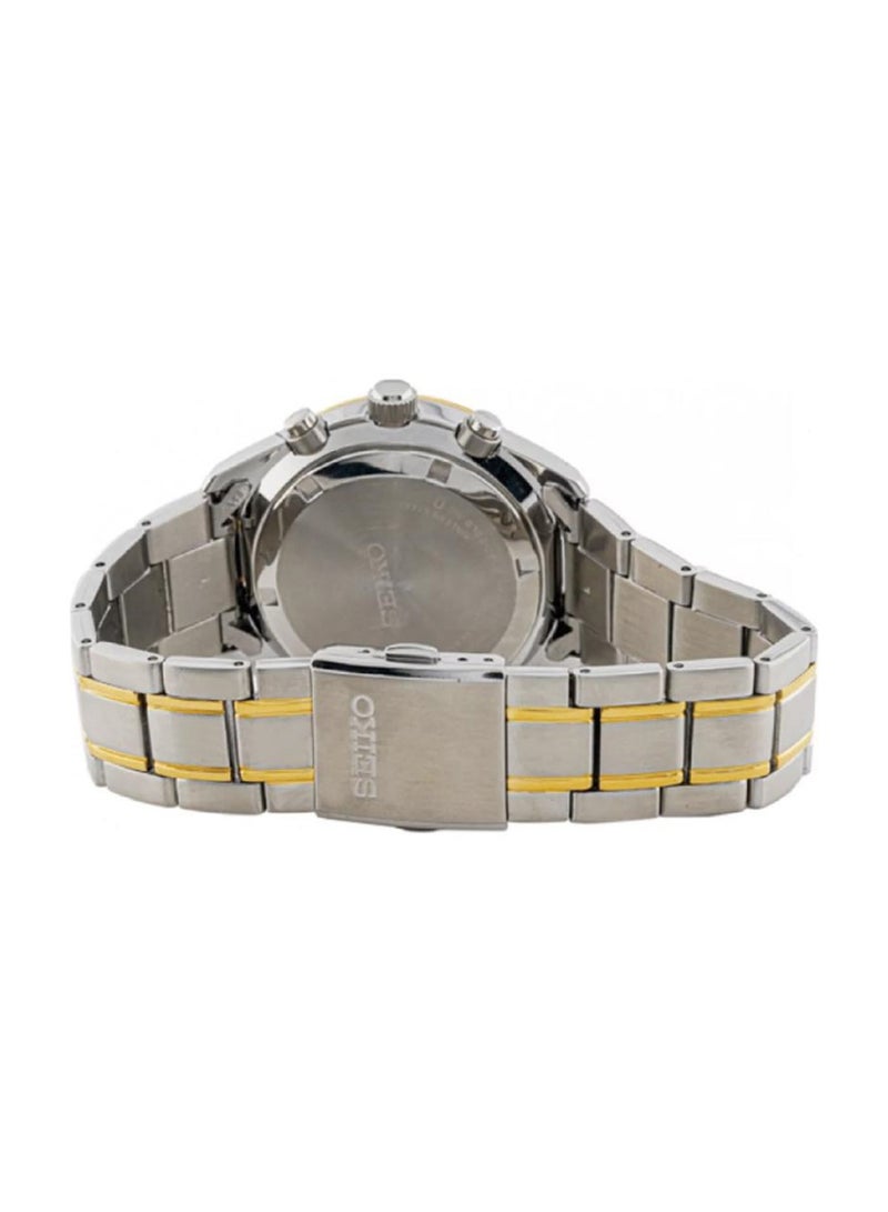 Men's Round Shape Stainless Steel Analog Wrist Watch 42 mm - Silver - SSB380P1