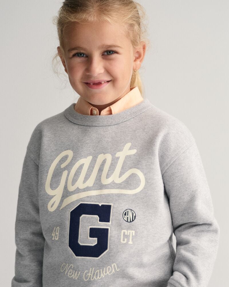 Gant Kids Graphic Crew Neck Sweatshirt