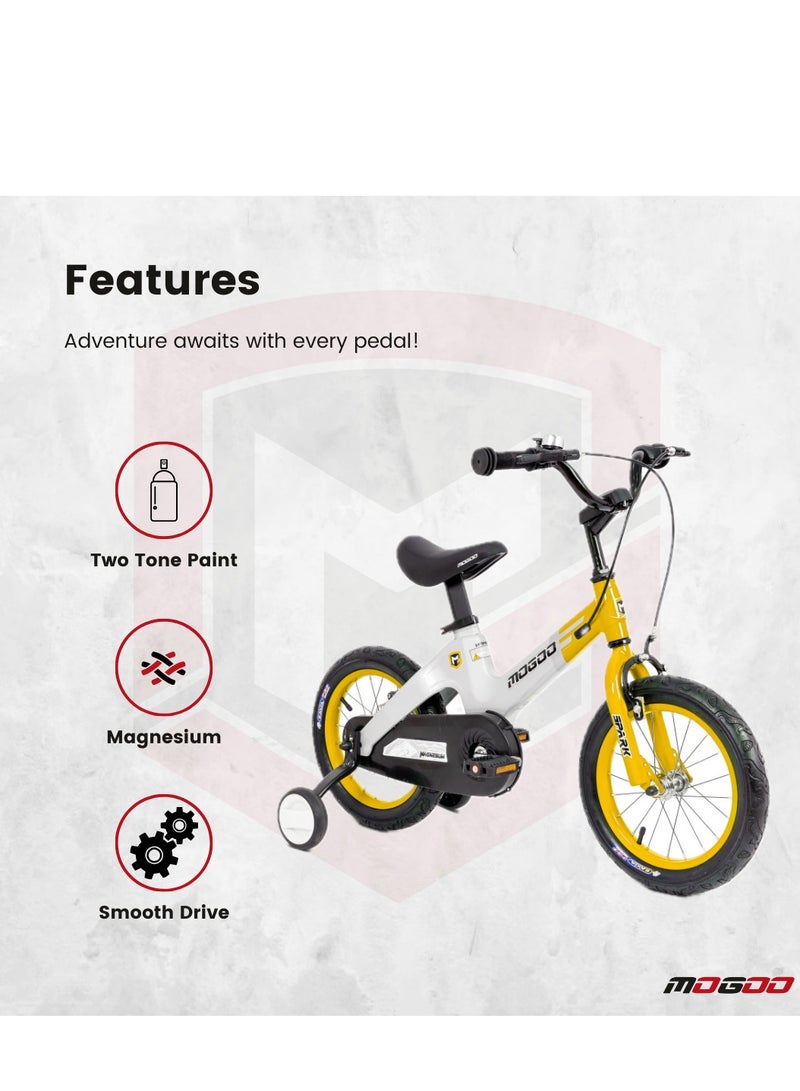 Mogoo - Spark Kids Magnesium Bike - 12 -Inch - Yellow