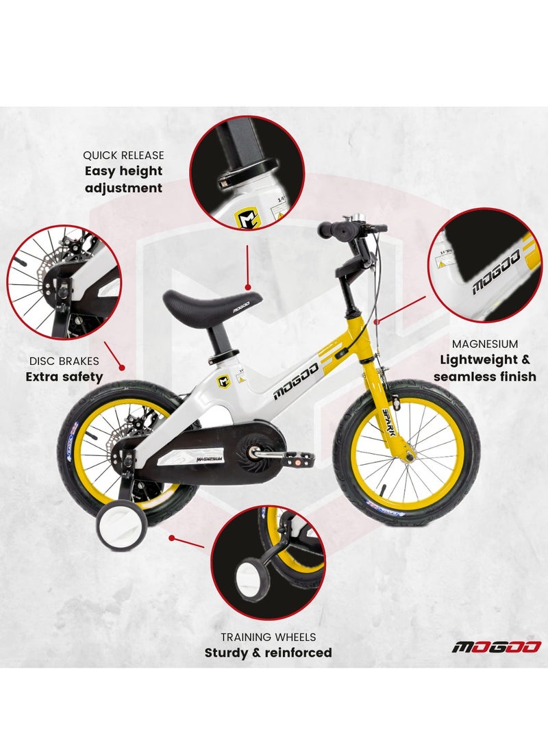 Mogoo - Spark Kids Magnesium Bike - 12 -Inch - Yellow