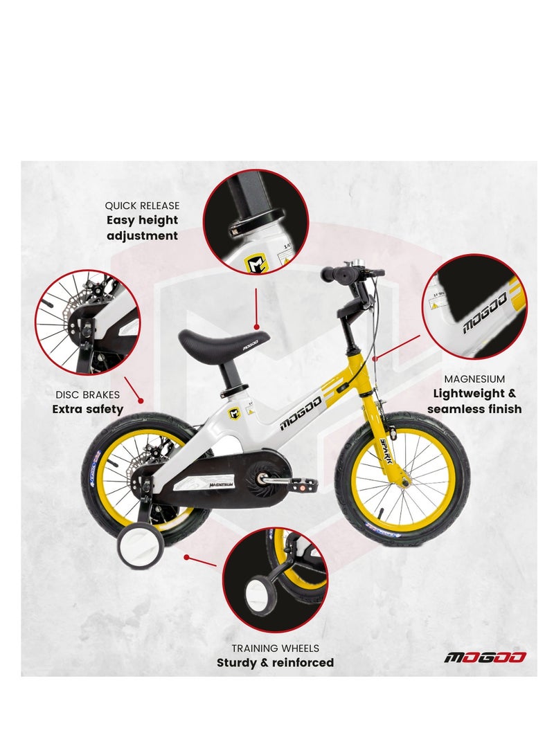 Mogoo - Spark Kids Magnesium Bike - 14 -Inch - Yellow