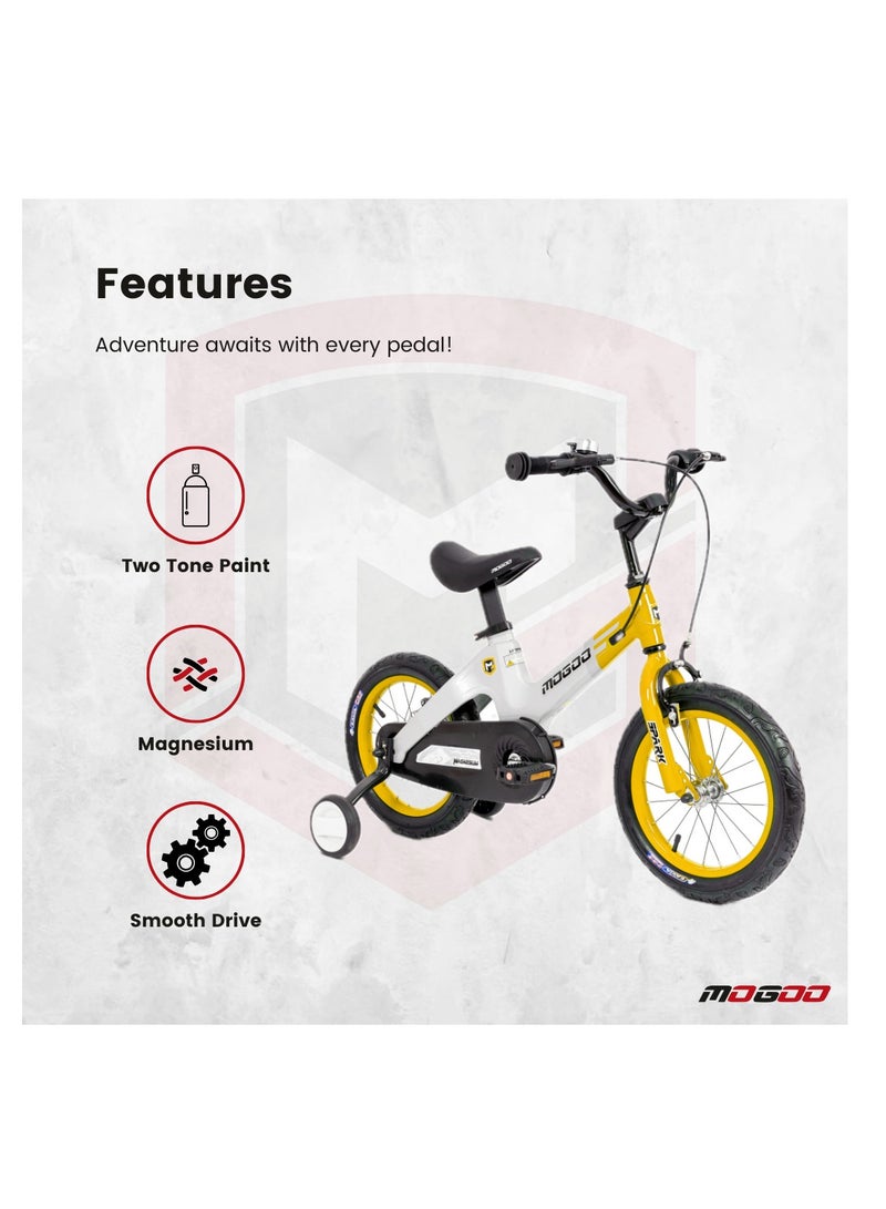 Mogoo - Spark Kids Magnesium Bike - 14 -Inch - Yellow