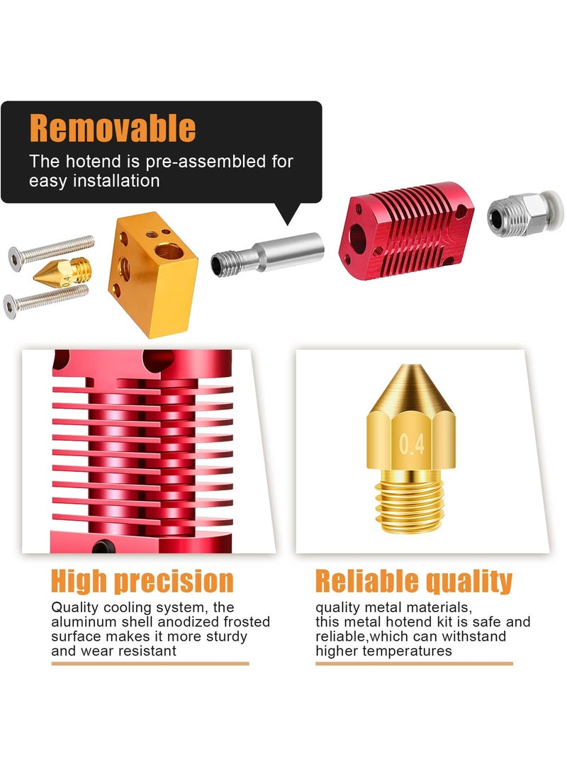 High Temperature Metal Hotend Nozzles for 3D Printers Compatible with CR-10 Ender 2 Ender 3 Ender 5