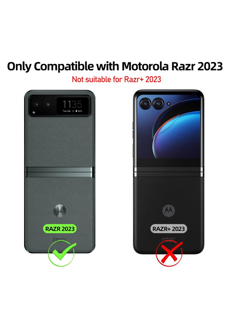 Case for Motorola Moto Razr 2023, Ultra Thin Matte PC Shockproof Phone Cover Smartphone Case, Full Body Cover & Magnetic Hinge Protectio, Case for Moto Razr 2023, Moto Razr40, Black