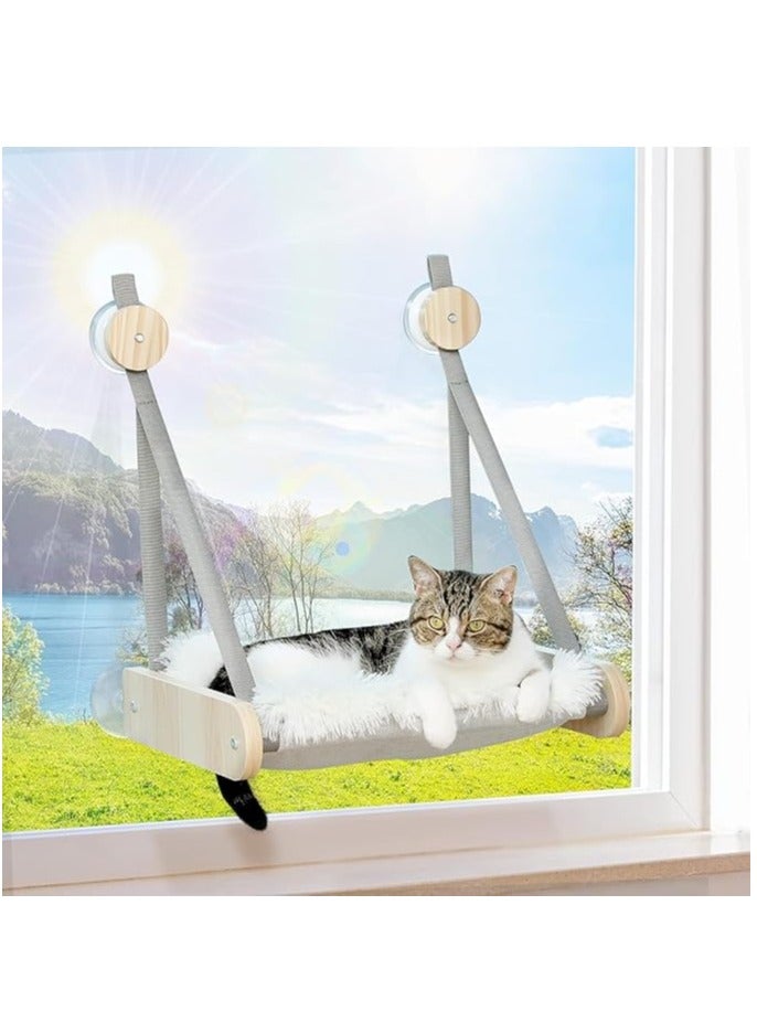 Cat Window Perch, Cat Window Hammock,Window Mounted Cat Seat Cat Bed for Indoor Cats (Single Layered)