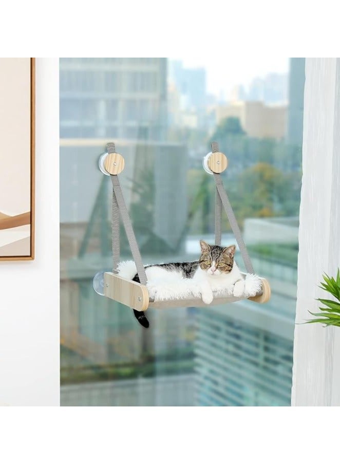 Cat Window Perch, Cat Window Hammock,Window Mounted Cat Seat Cat Bed for Indoor Cats (Single Layered)