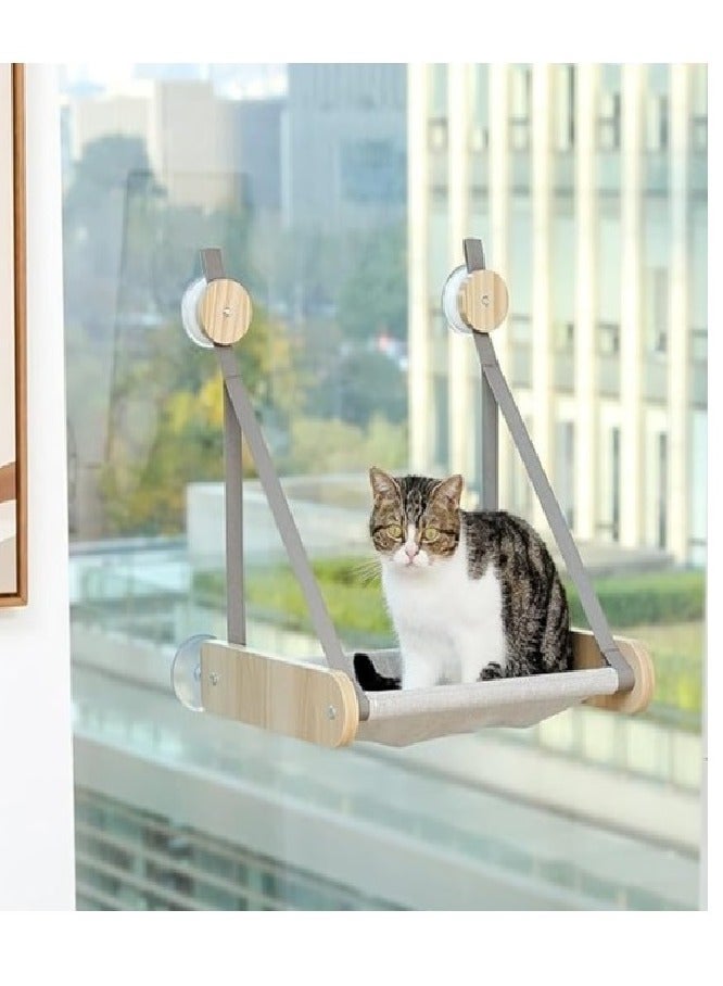 Cat Window Perch, Cat Window Hammock,Window Mounted Cat Seat Cat Bed for Indoor Cats (Single Layered)