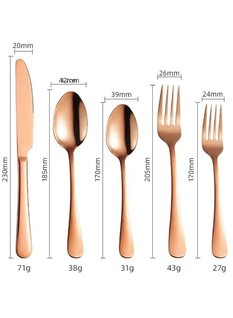 Stylish Gold Flatware Set for Entertaining