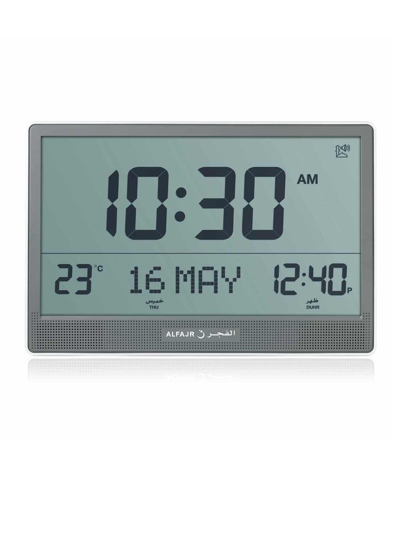 ALFAJR Digital Azan Table Clock - Muslim Prayer Azan Clock | CJ-17 Prayer Alarm Table Clock with Worldwide Prayer Times and Multiple Azan Sounds by LUKADAH (CJ-17)