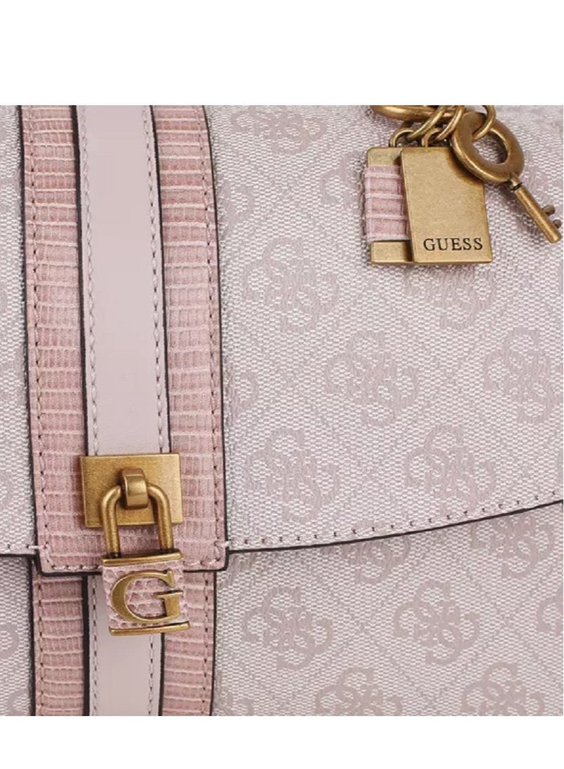 Guess - Ginevra Logo Top Handle Flap Cross-body Bags