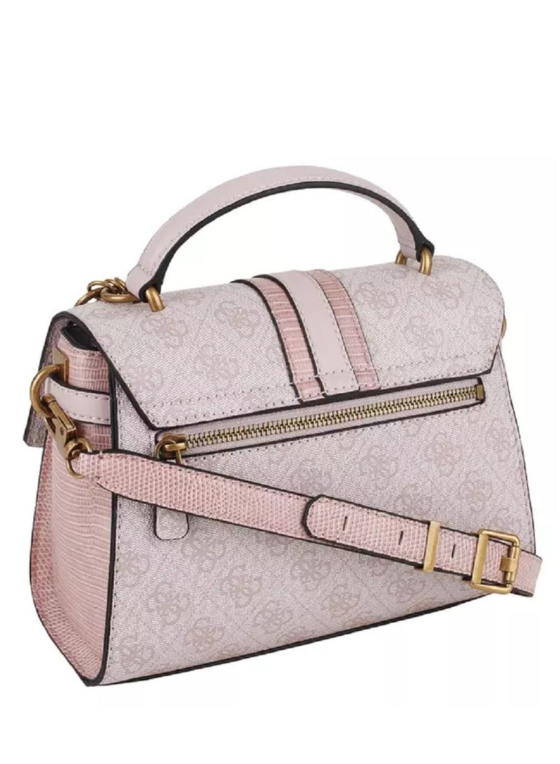 Guess - Ginevra Logo Top Handle Flap Cross-body Bags